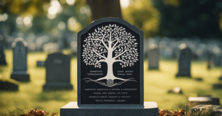 fournisseur plaque funeraire avec arbre de vie
