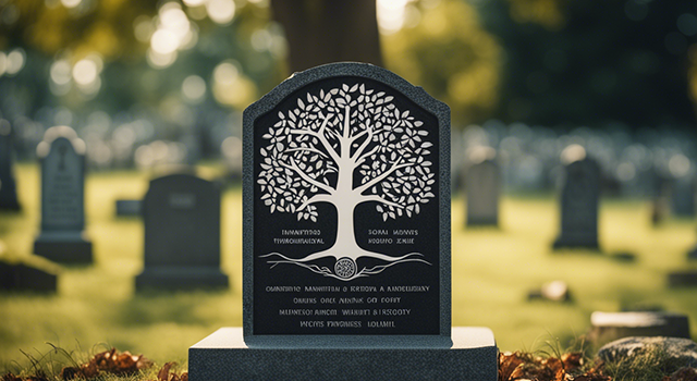 fournisseur plaque funeraire avec arbre de vie